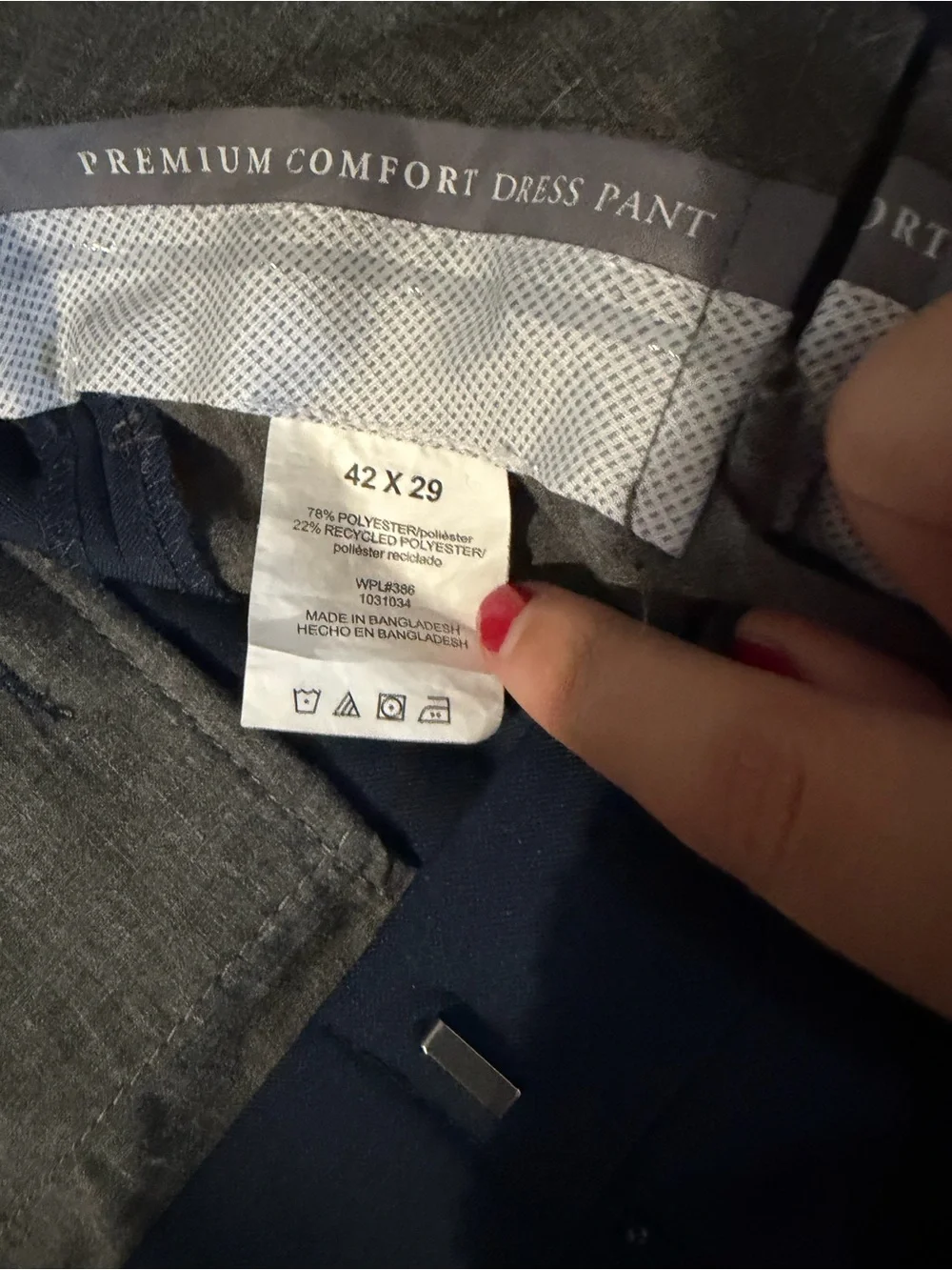 Men's Haggar Premium Comfort Classic Fit Dress Pants - Navy Blue